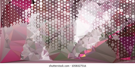 Abstract background with dots. Horizontal banner, texture, flyer, layout, postcard. Vector clip art