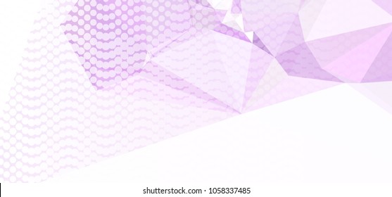 Abstract background with dots. Horizontal banner, texture, flyer, layout, postcard. Vector clip art