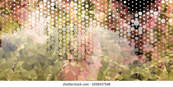 Abstract background with dots. Horizontal banner, texture, flyer, layout, postcard. Vector clip art