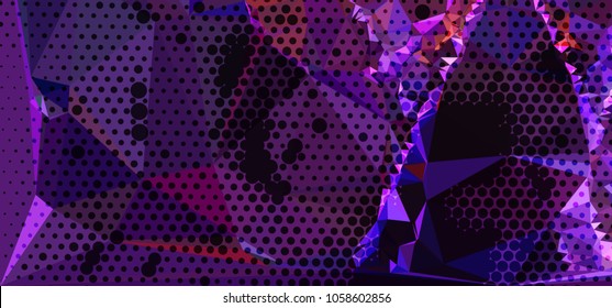 Abstract background with dots. Horizontal banner, texture, flyer, layout, postcard. Vector clip art