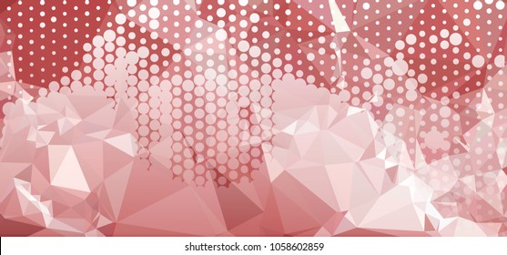 Abstract background with dots. Horizontal banner, texture, flyer, layout, postcard. Vector clip art