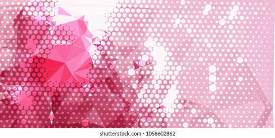 Abstract background with dots. Horizontal banner, texture, flyer, layout, postcard. Vector clip art