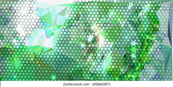 Abstract background with dots. Horizontal banner, texture, flyer, layout, postcard. Vector clip art