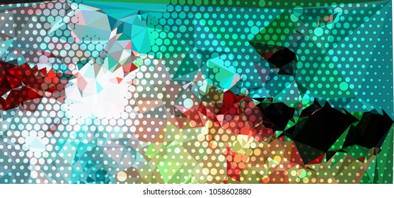 Abstract background with dots. Horizontal banner, texture, flyer, layout, postcard. Vector clip art