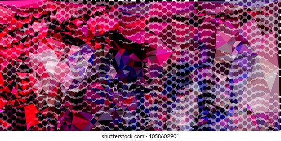 Abstract background with dots. Horizontal banner, texture, flyer, layout, postcard. Vector clip art
