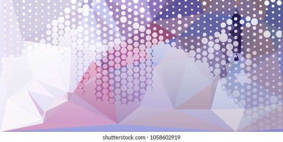 Abstract background with dots. Horizontal banner, texture, flyer, layout, postcard. Vector clip art