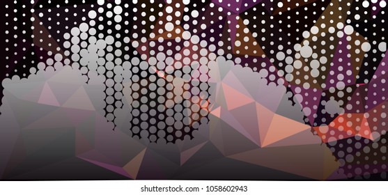 Abstract background with dots. Horizontal banner, texture, flyer, layout, postcard. Vector clip art