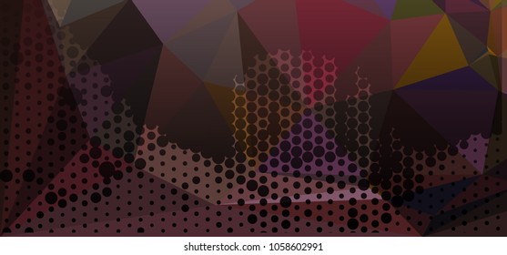 Abstract background with dots. Horizontal banner, texture, flyer, layout, postcard. Vector clip art