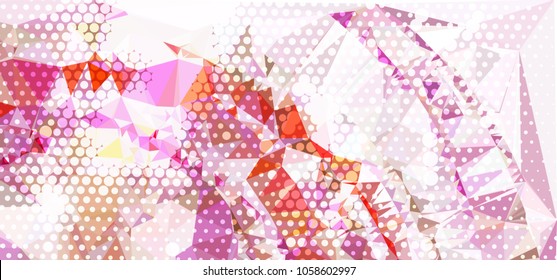 Abstract background with dots. Horizontal banner, texture, flyer, layout, postcard. Vector clip art
