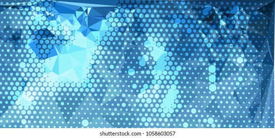 Abstract background with dots. Horizontal banner, texture, flyer, layout, postcard. Vector clip art