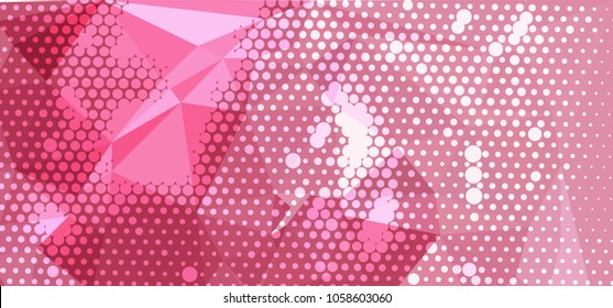 Abstract background with dots. Horizontal banner, texture, flyer, layout, postcard. Vector clip art