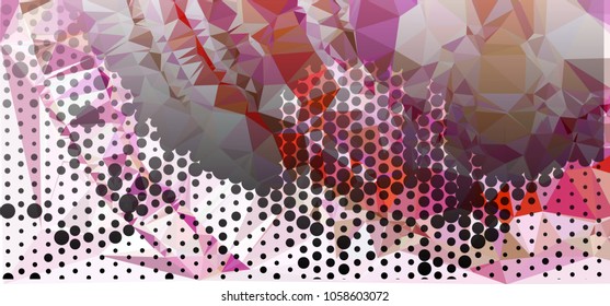 Abstract background with dots. Horizontal banner, texture, flyer, layout, postcard. Vector clip art