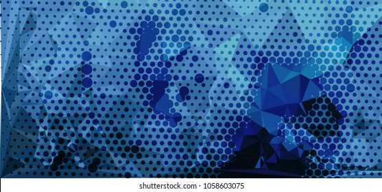 Abstract background with dots. Horizontal banner, texture, flyer, layout, postcard. Vector clip art