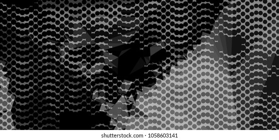 Abstract background with dots. Horizontal banner, texture, flyer, layout, postcard. Vector clip art