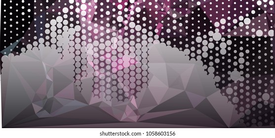Abstract background with dots. Horizontal banner, texture, flyer, layout, postcard. Vector clip art