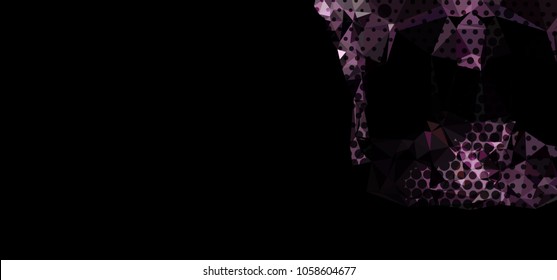 Abstract background with dots. Horizontal banner, texture, flyer, layout, postcard. Vector clip art