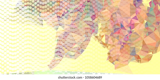 Abstract background with dots. Horizontal banner, texture, flyer, layout, postcard. Vector clip art