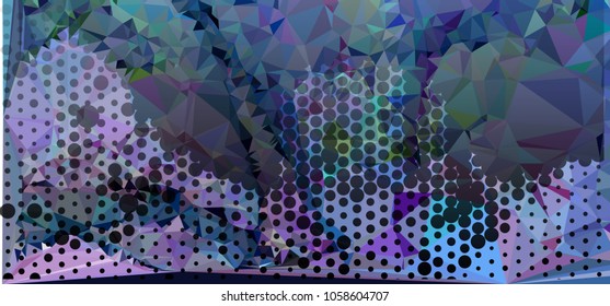 Abstract background with dots. Horizontal banner, texture, flyer, layout, postcard. Vector clip art