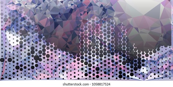 Abstract background with dots. Horizontal banner, texture, flyer, layout, postcard. Vector clip art