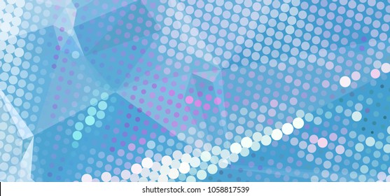 Abstract background with dots. Horizontal banner, texture, flyer, layout, postcard. Vector clip art