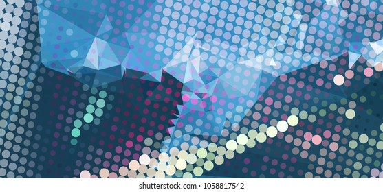 Abstract background with dots. Horizontal banner, texture, flyer, layout, postcard. Vector clip art