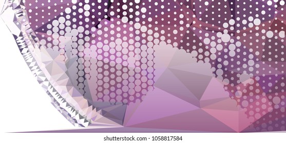 Abstract background with dots. Horizontal banner, texture, flyer, layout, postcard. Vector clip art