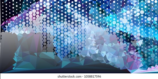 Abstract background with dots. Horizontal banner, texture, flyer, layout, postcard. Vector clip art