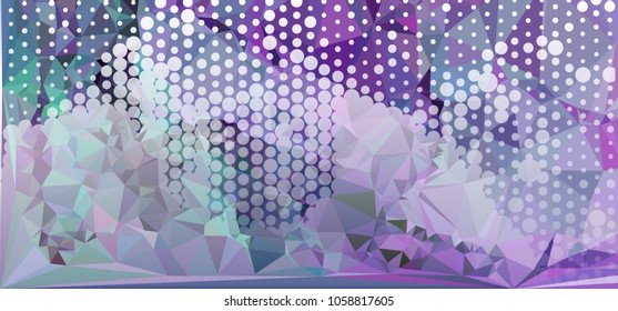 Abstract background with dots. Horizontal banner, texture, flyer, layout, postcard. Vector clip art
