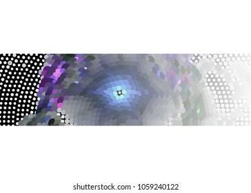 Abstract background with dots. Horizontal banner, texture, flyer, layout, postcard. Vector clip art