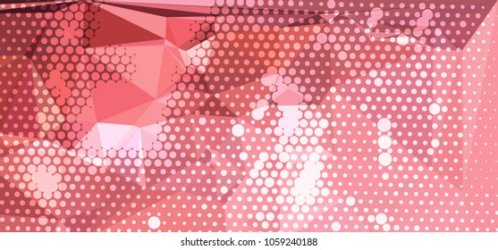 Abstract background with dots. Horizontal banner, texture, flyer, layout, postcard. Vector clip art