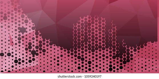 Abstract background with dots. Horizontal banner, texture, flyer, layout, postcard. Vector clip art