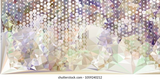 Abstract background with dots. Horizontal banner, texture, flyer, layout, postcard. Vector clip art