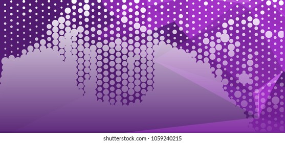 Abstract background with dots. Horizontal banner, texture, flyer, layout, postcard. Vector clip art