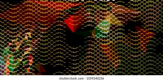 Abstract background with dots. Horizontal banner, texture, flyer, layout, postcard. Vector clip art