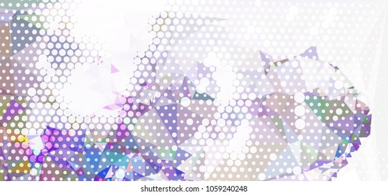 Abstract background with dots. Horizontal banner, texture, flyer, layout, postcard. Vector clip art