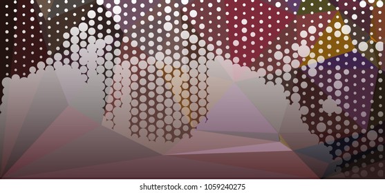 Abstract background with dots. Horizontal banner, texture, flyer, layout, postcard. Vector clip art