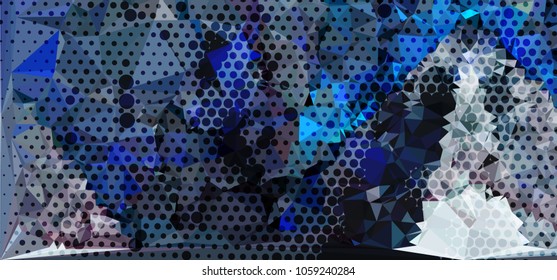 Abstract background with dots. Horizontal banner, texture, flyer, layout, postcard. Vector clip art