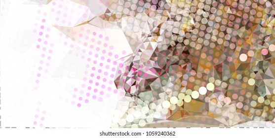 Abstract background with dots. Horizontal banner, texture, flyer, layout, postcard. Vector clip art