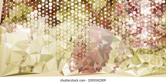 Abstract background with dots. Horizontal banner, texture, flyer, layout, postcard. Vector clip art