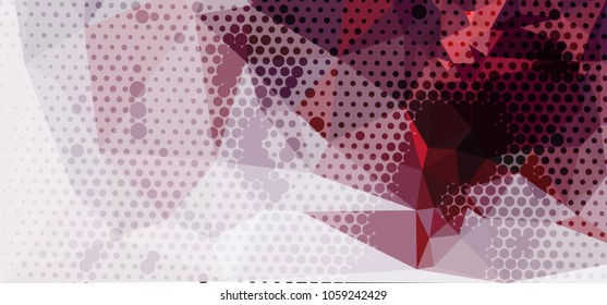 Abstract background with dots. Horizontal banner, texture, flyer, layout, postcard. Vector clip art