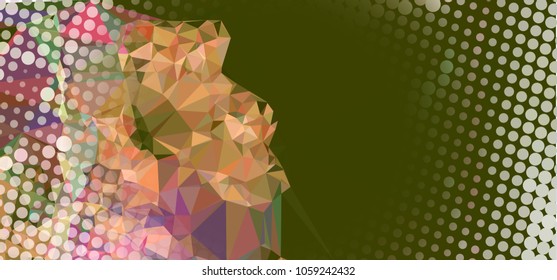 Abstract background with dots. Horizontal banner, texture, flyer, layout, postcard. Vector clip art