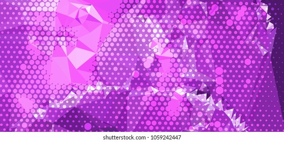 Abstract background with dots. Horizontal banner, texture, flyer, layout, postcard. Vector clip art