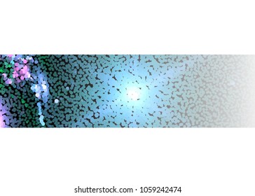 Abstract background with dots. Horizontal banner, texture, flyer, layout, postcard. Vector clip art