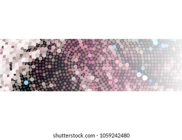 Abstract background with dots. Horizontal banner, texture, flyer, layout, postcard. Vector clip art