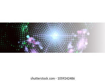 Abstract background with dots. Horizontal banner, texture, flyer, layout, postcard. Vector clip art