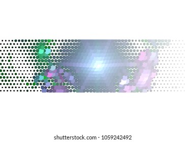 Abstract background with dots. Horizontal banner, texture, flyer, layout, postcard. Vector clip art