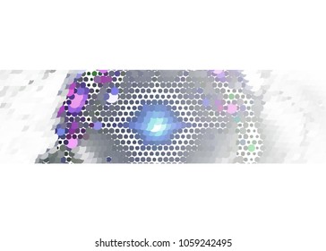 Abstract background with dots. Horizontal banner, texture, flyer, layout, postcard. Vector clip art