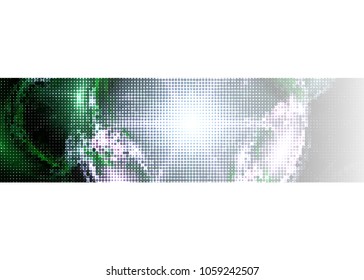 Abstract background with dots. Horizontal banner, texture, flyer, layout, postcard. Vector clip art