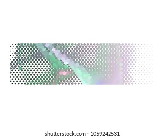 Abstract background with dots. Horizontal banner, texture, flyer, layout, postcard. Vector clip art