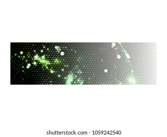 Abstract background with dots. Horizontal banner, texture, flyer, layout, postcard. Vector clip art